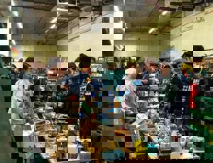 Procurement services team at an event