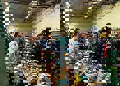 Procurement services team at an event