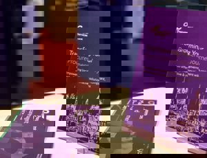 Procurement services merchandise at an event stand