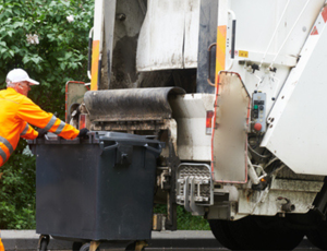 bin man loading a lorry