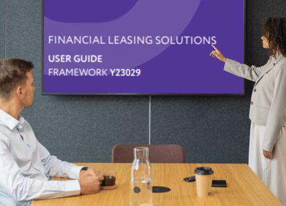Leasing framework being presented in a meeting